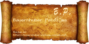 Bauernhuber Palóma névjegykártya